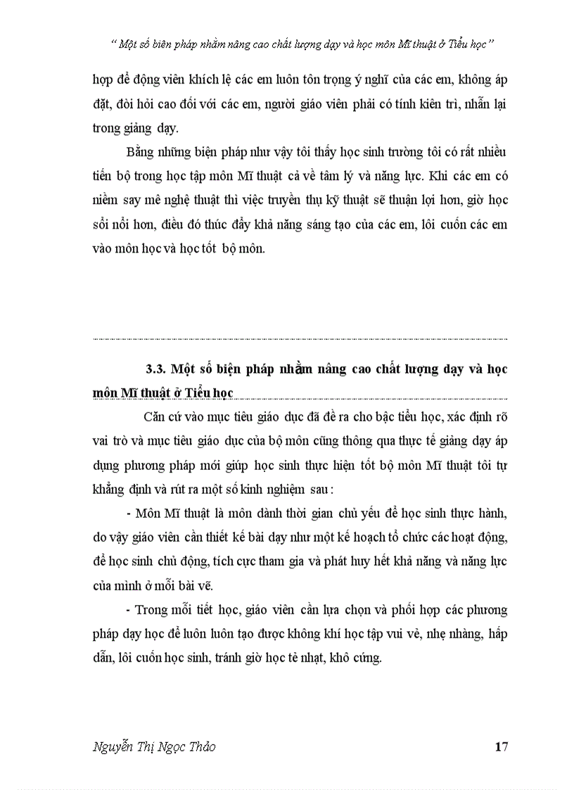 image for page Một số biên pháp nhằm nâng cao chất lượng dạy và học môn Mĩ thuật ở Tiểu học