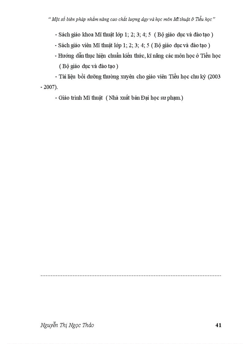 image for page Một số biên pháp nhằm nâng cao chất lượng dạy và học môn Mĩ thuật ở Tiểu học