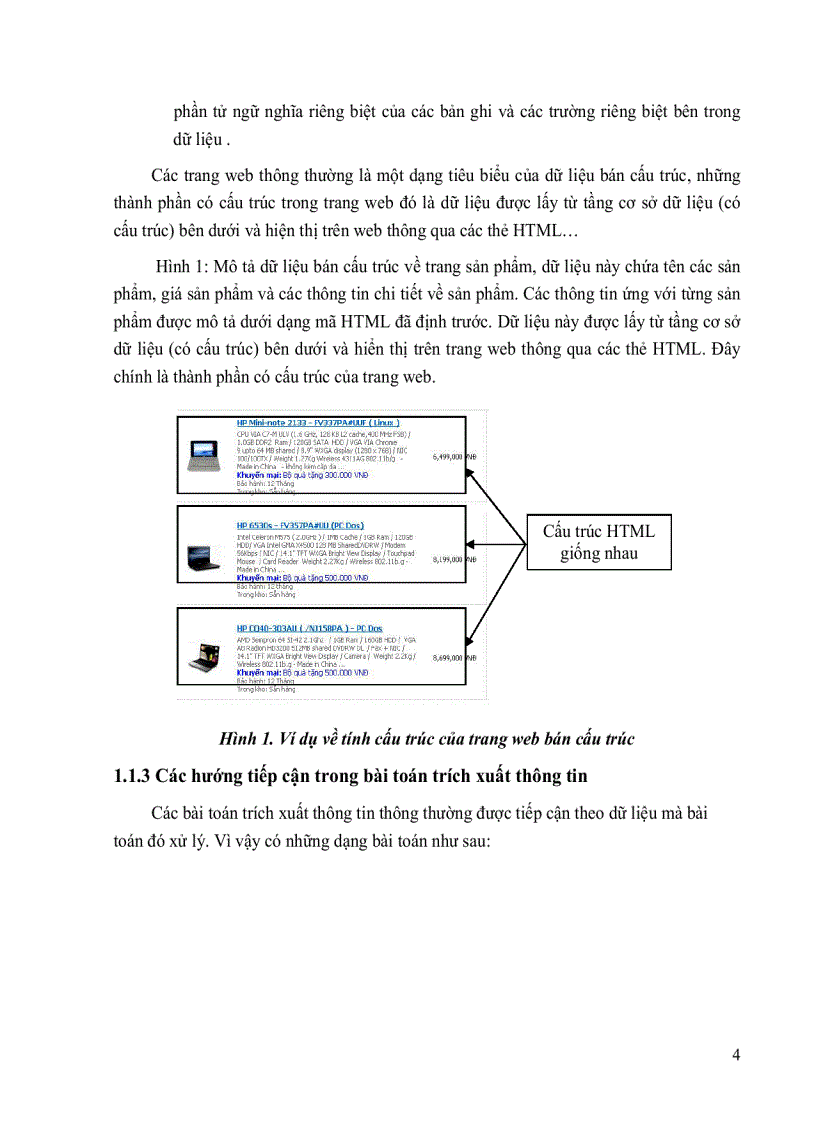 image for page Bài toán trích xuất thông tin cho dữ liệu bán cấu trúc và áp dụng xây dựng hệ thống tìm kiếm giá cả sản phẩm