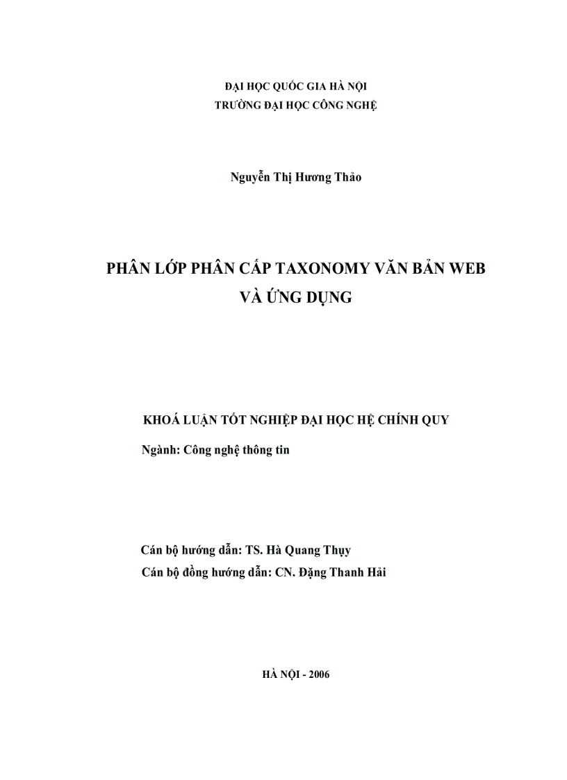 image for page Phân lớp phân cấp taxonomy văn bản web và ứng dụng