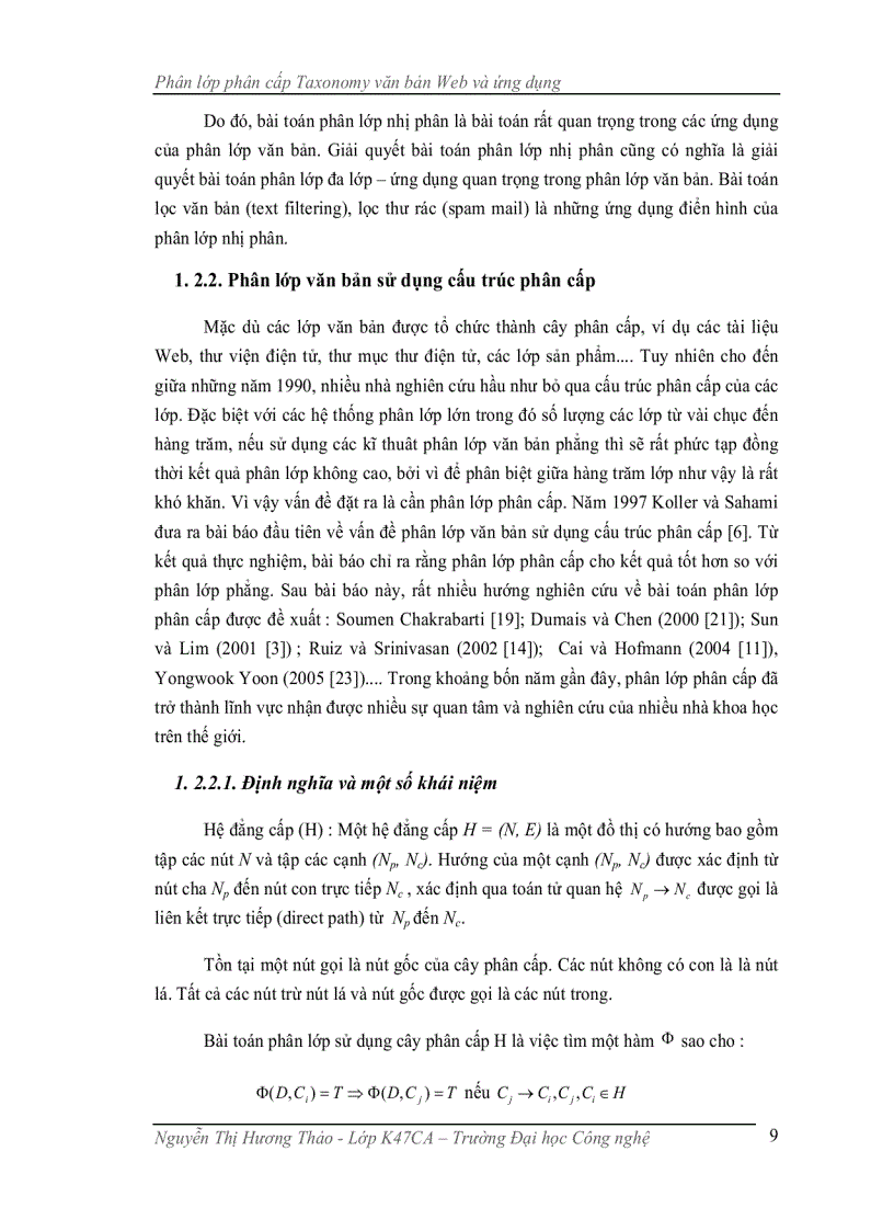 image for page Phân lớp phân cấp taxonomy văn bản web và ứng dụng