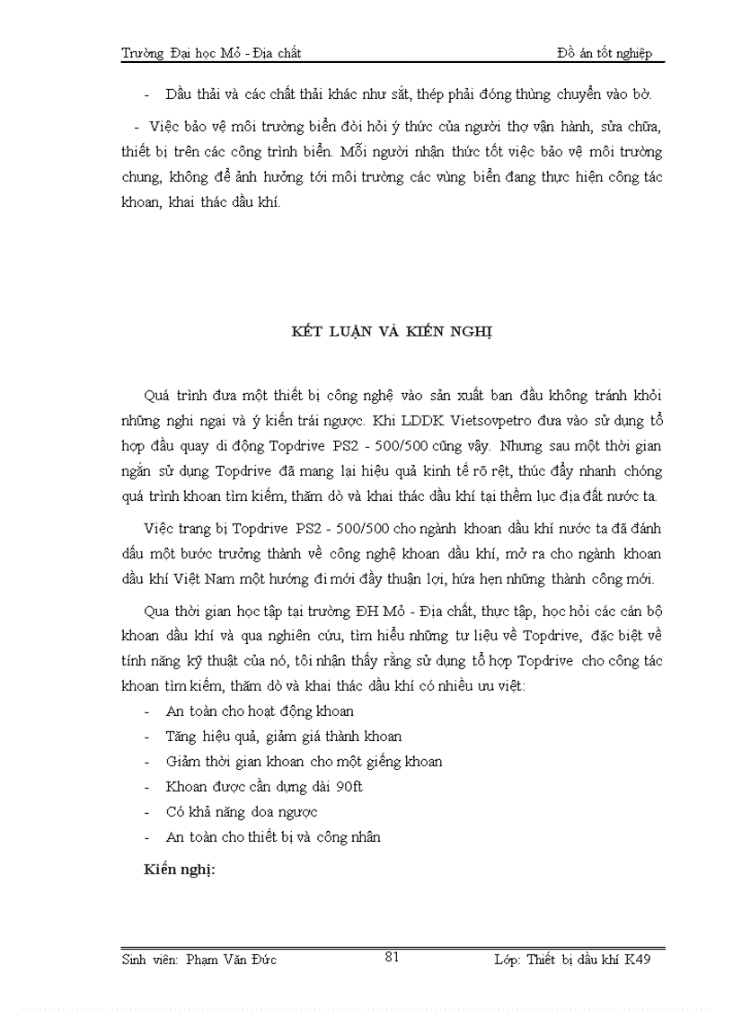 image for page Cấu tạo nguyên lý hoạt động và quy trình sửa chữa tổ hợp đầu quay di động Topdrive PS2 500 500 trên giàn khoan Tam Đảo 01 Vietsovpetro