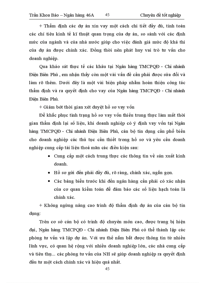 image for page Nâng cao chất lượng tín dụng trung và dài hạn đối với doanh nghiệp tại ngân hàng thương mại cổ phần Quân Đội Chi Nhánh Điện Biên Phủ