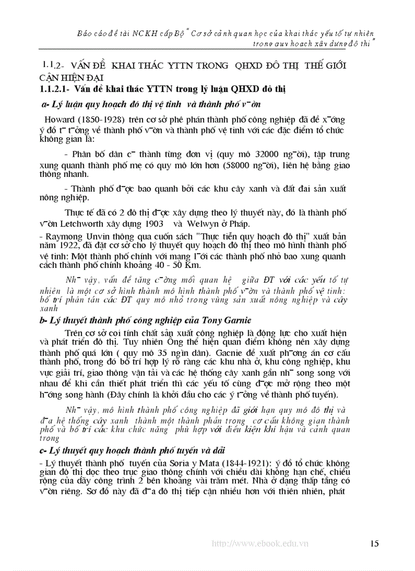 image for page ĐỀ TÀI NCKH CẤP BỘ Cơ sở cảnh quan học của khai thác các yếu tố tự nhiên trong quy hoạch xây dựng đô thị Việt Nam