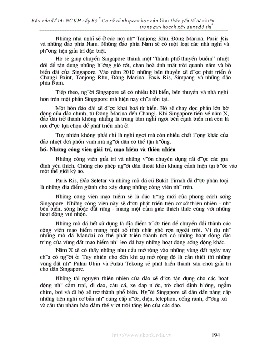 image for page ĐỀ TÀI NCKH CẤP BỘ Cơ sở cảnh quan học của khai thác các yếu tố tự nhiên trong quy hoạch xây dựng đô thị Việt Nam