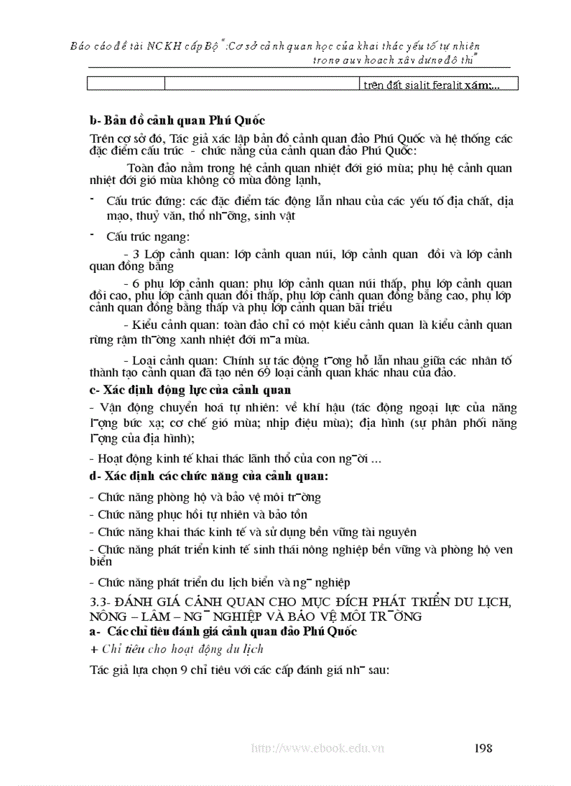 image for page ĐỀ TÀI NCKH CẤP BỘ Cơ sở cảnh quan học của khai thác các yếu tố tự nhiên trong quy hoạch xây dựng đô thị Việt Nam