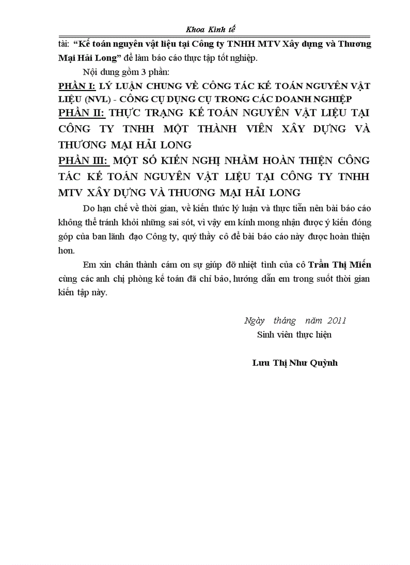 image for page Thực trạng kế toán nguyên vật liệu tại Công ty TNHH MTV Xây dựng và Thương Mại Hải Long