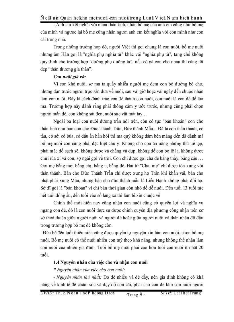 image for page Quan hệ cha mẹ nuôi con nuôi trong pháp luật Việt Nam hiện hành