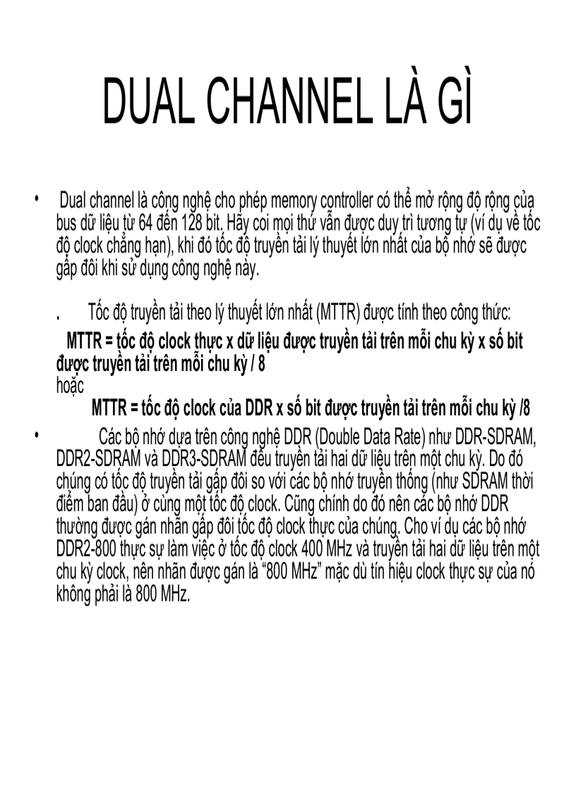 Dual Channel Ram