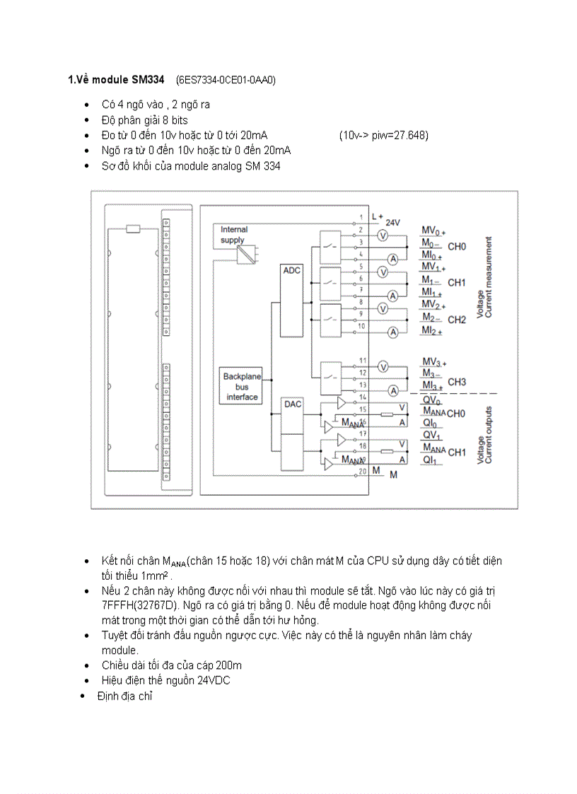 image for page Trình bày về module analog trong s7 300 cho ví dụ về đo và hiển thị nhiệt độ dùng LM35
