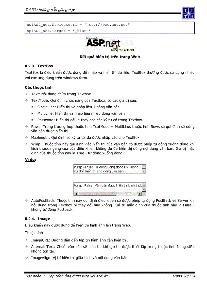 image for page Lập trình ứng dụng Web với ASP NET