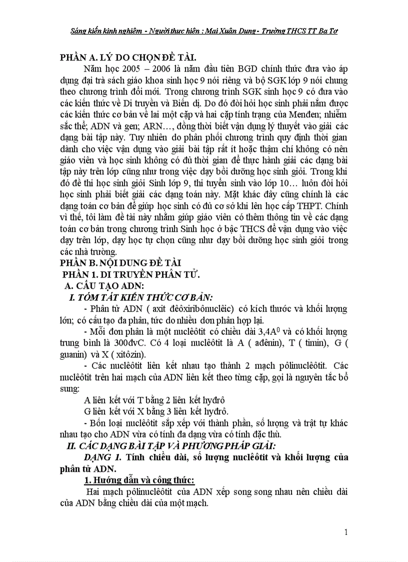 image for page Nâng cao kỹ năng nhận biết và giải các dạng toán lai của Menđen