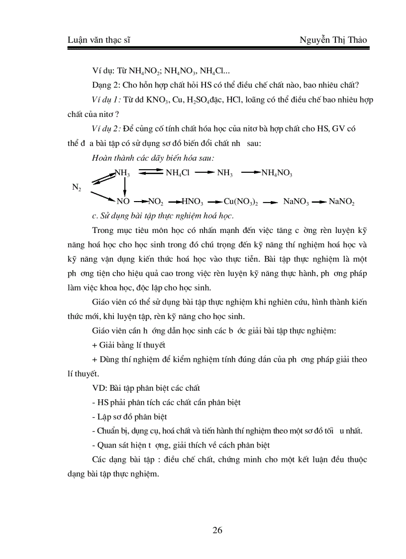 image for page Luận văn thạc sỹ Nâng cao năng lực nhận thức và tư duy cho Học Sinh qua hệ thống bài tập có sử dụng đồ thị sơ đồ hình vẽ phần phi kim thuộc chương trình hoá học 11 nâng cao