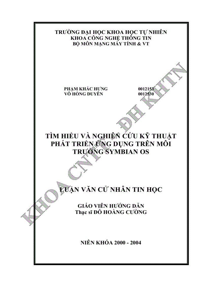image for page Tìm hiểu và nghiên cứu kỹ thuật Phát triển ứng dụng trên môi trường Symbian OS