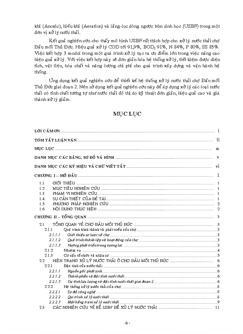 image for page Nghiên cứu bể USBF Upflow Sludge Blanket Filter để Xử Lý Nước Thải chợ đầu mối Thủ Đức