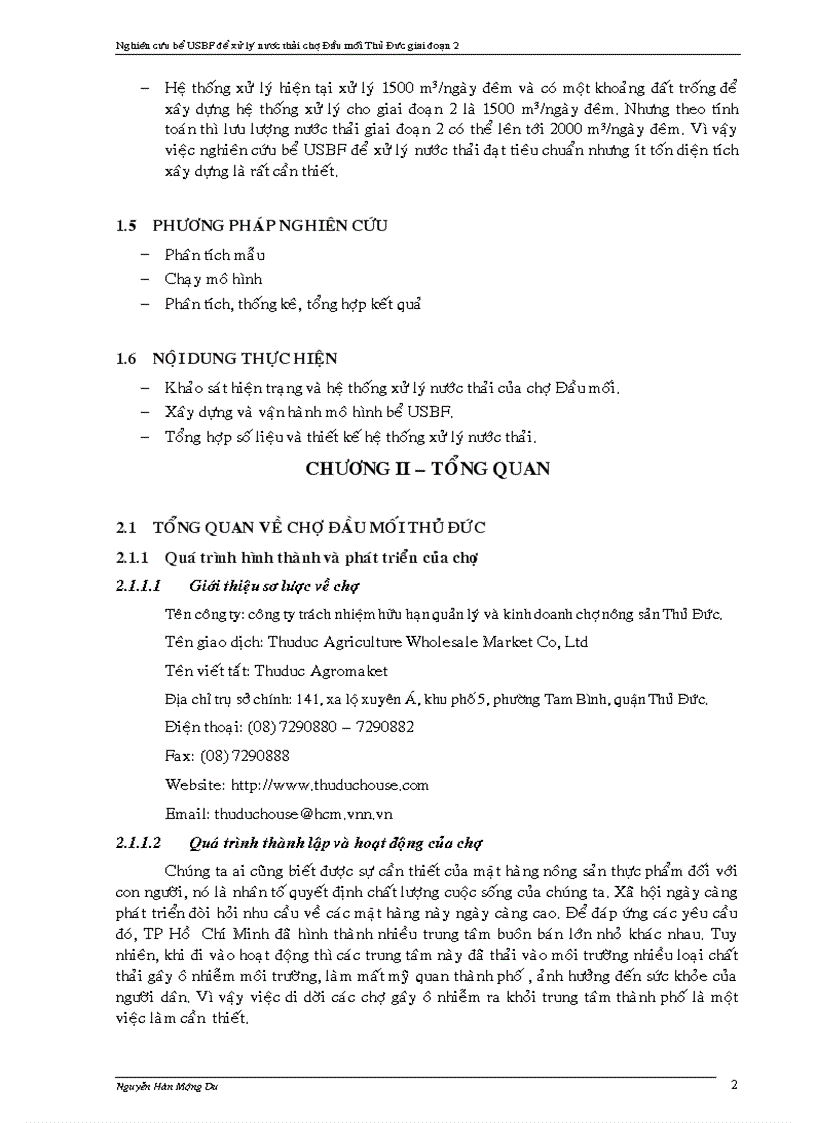 image for page Nghiên cứu bể USBF Upflow Sludge Blanket Filter để Xử Lý Nước Thải chợ đầu mối Thủ Đức