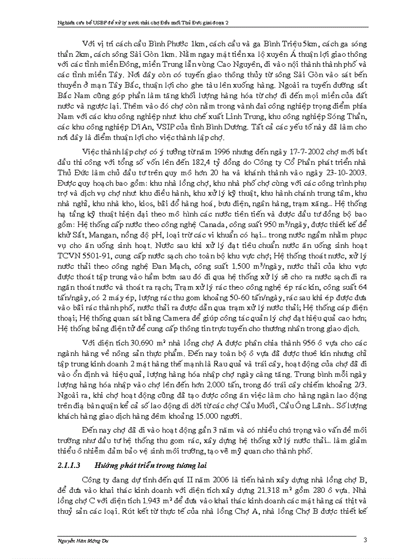 image for page Nghiên cứu bể USBF Upflow Sludge Blanket Filter để Xử Lý Nước Thải chợ đầu mối Thủ Đức