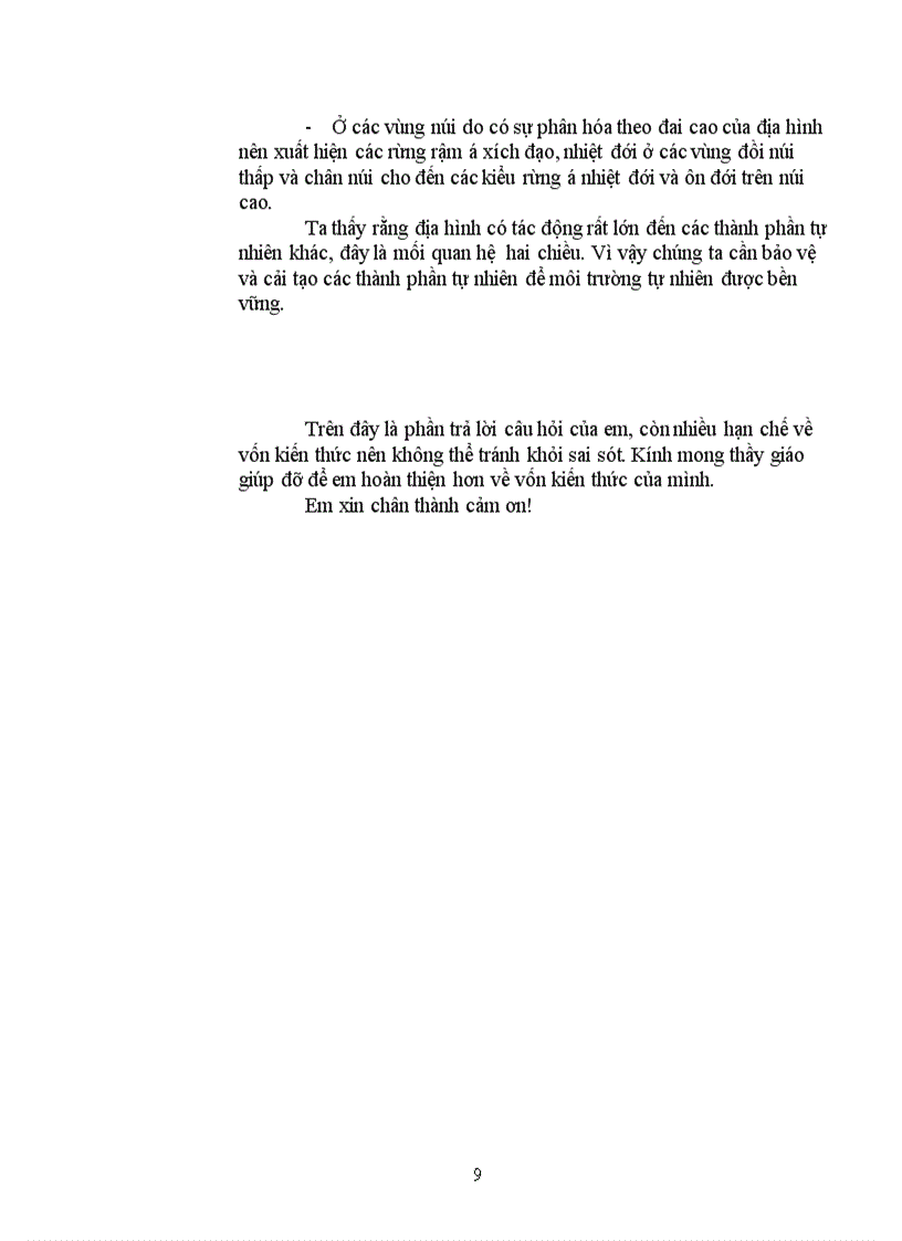 image for page Phân tích mối quan hệ giữa địa hình với các thành phần tự nhiên khác Mối quan hệ này thể hiện ở địa hình Việt Nam như thế nào