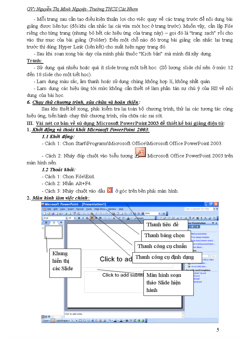 image for page Ứng dụng microsoft powerpoint 2003 trong soạn giảng bài giảng điện tử ở trường thcs cát nhơn