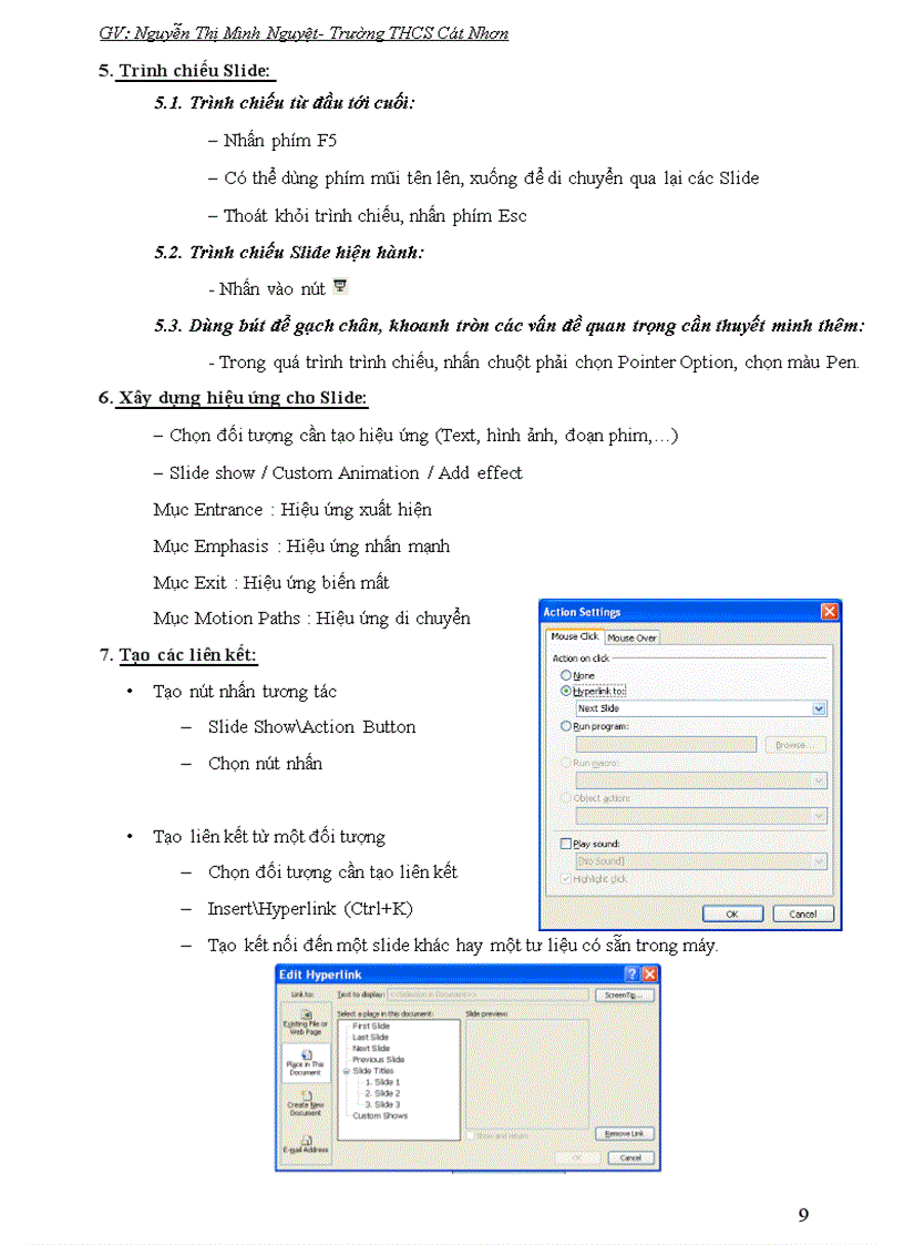 image for page Ứng dụng microsoft powerpoint 2003 trong soạn giảng bài giảng điện tử ở trường thcs cát nhơn