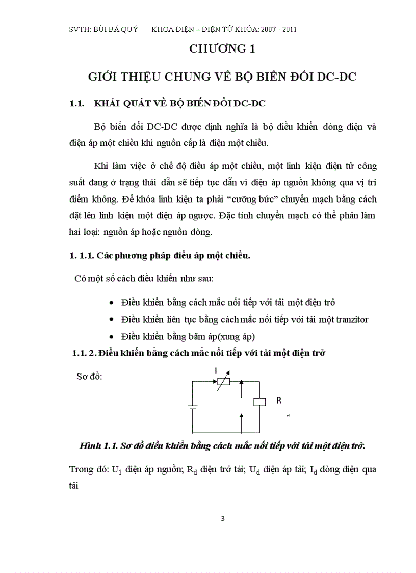 Nghiên cứu nguyên lý điều khiển bộ biến đổi dc dc bằng phương pháp điều khiển trượt