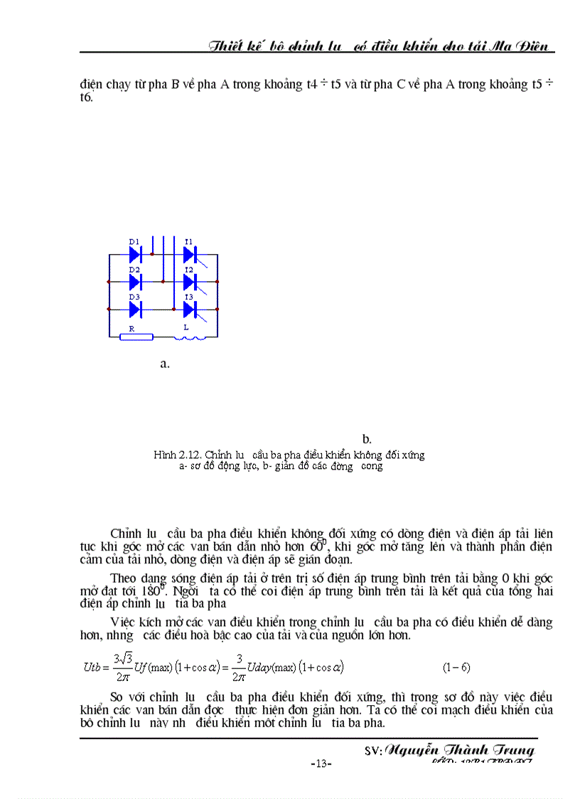 image for page Thiết kế bộ chỉnh lưu có điều khiển cho tải Mạ Điện