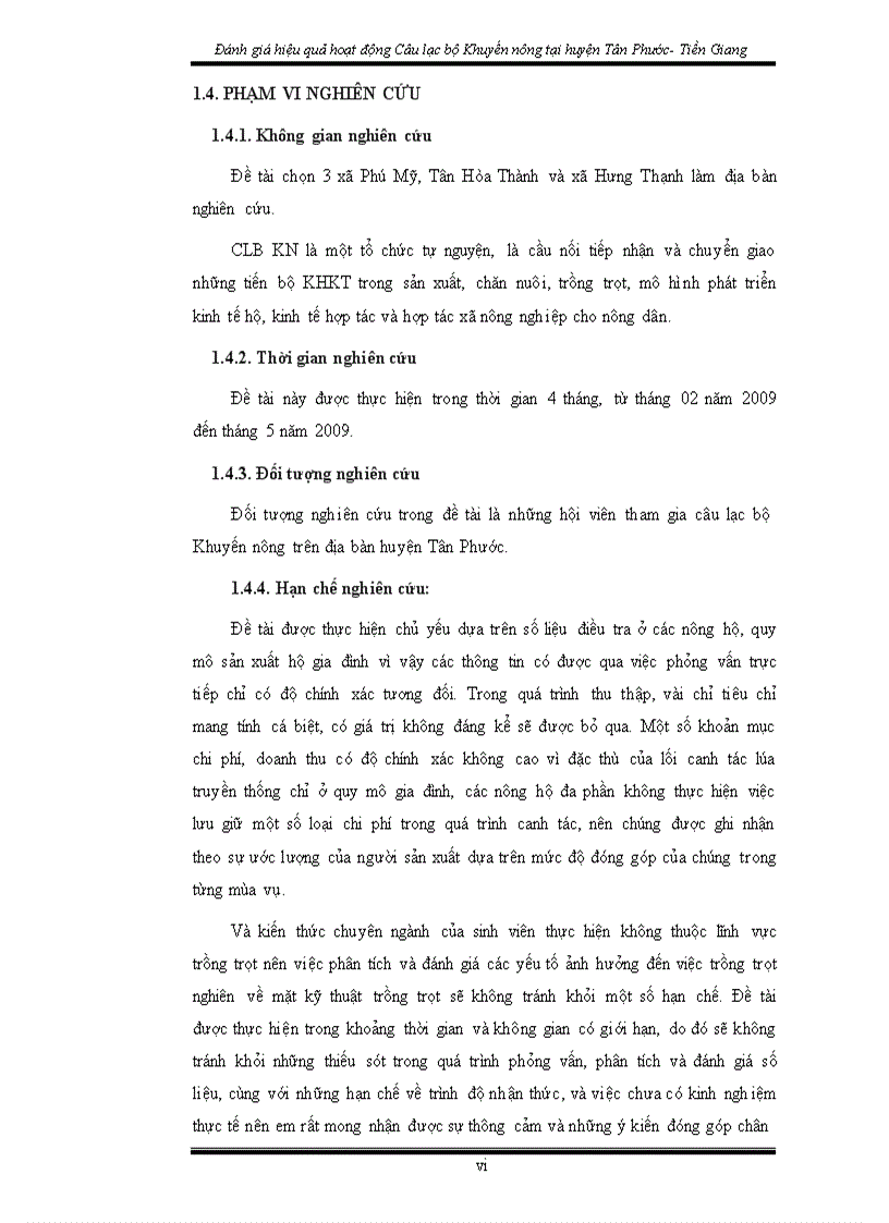 image for page Đánh giá hiệu quả hoạt động câu lạc bộ Khuyến nông tại huyện Tân Phước tỉnh Tiền Giang