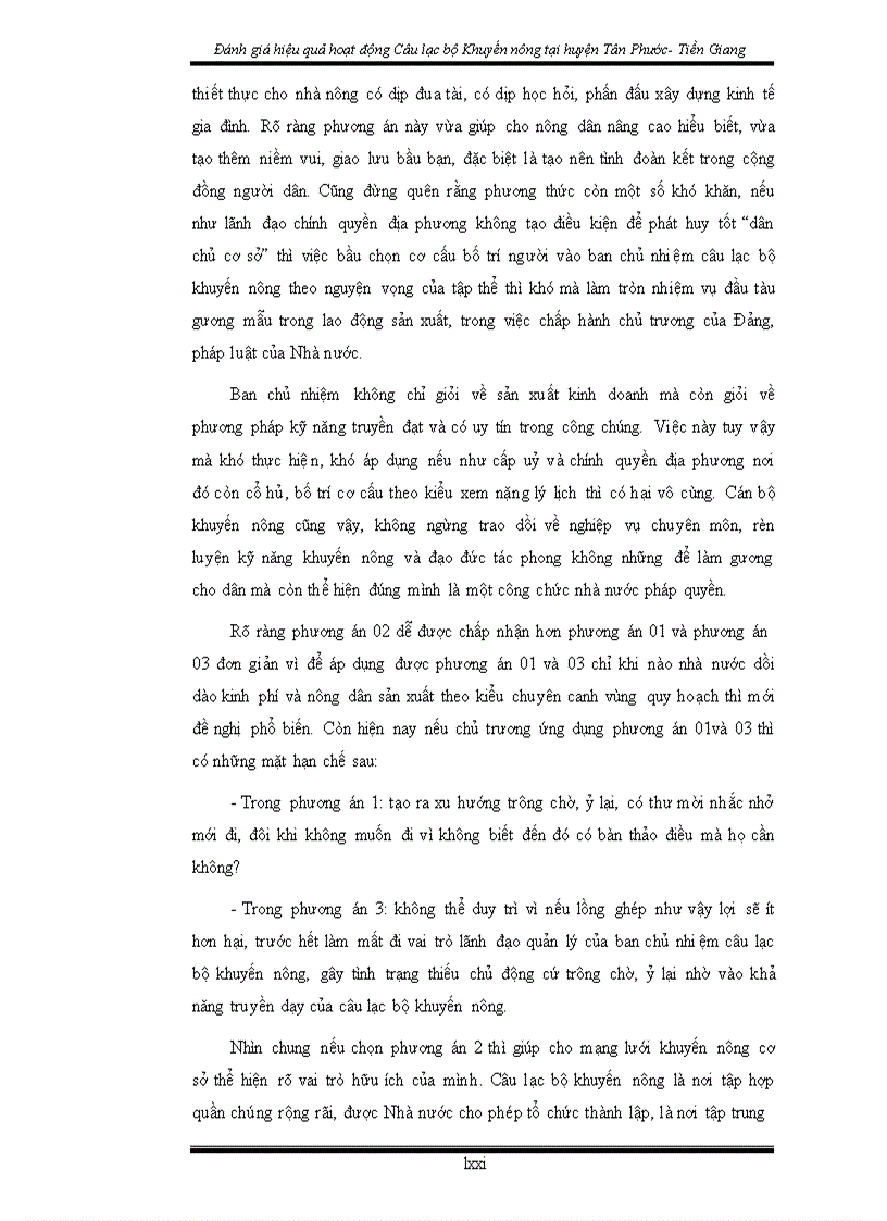image for page Đánh giá hiệu quả hoạt động câu lạc bộ Khuyến nông tại huyện Tân Phước tỉnh Tiền Giang