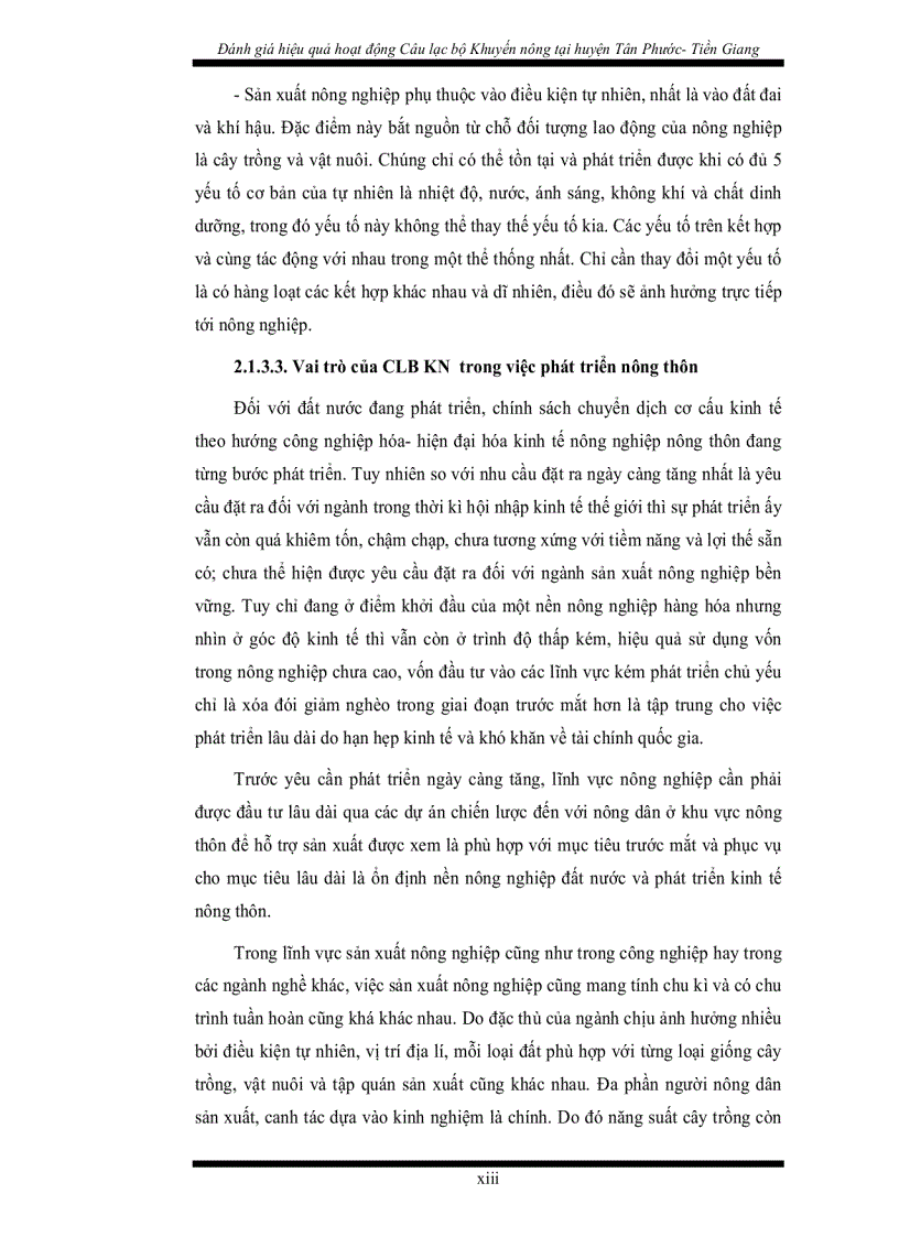 image for page Đánh giá hiệu quả hoạt động câu lạc bộ Khuyến nông tại huyện Tân Phước tỉnh Tiền Giang