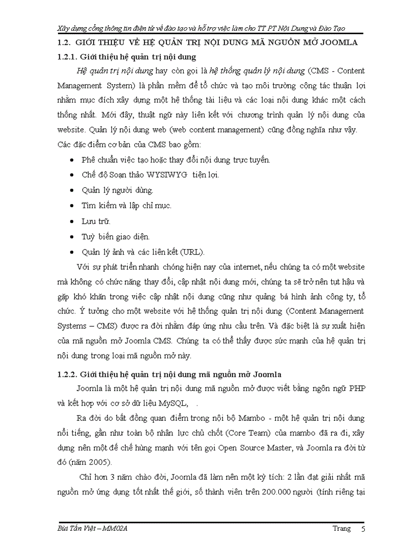 image for page Ứng dụng mã nguồn mở xây dựng cổng thông tin điện tử về đào tạo và hỗ trợ việc làm cho trung tâm Phát triển nội dung và Đào tạo trường CĐ CNTT Hữu Nghị Việt Hàn
