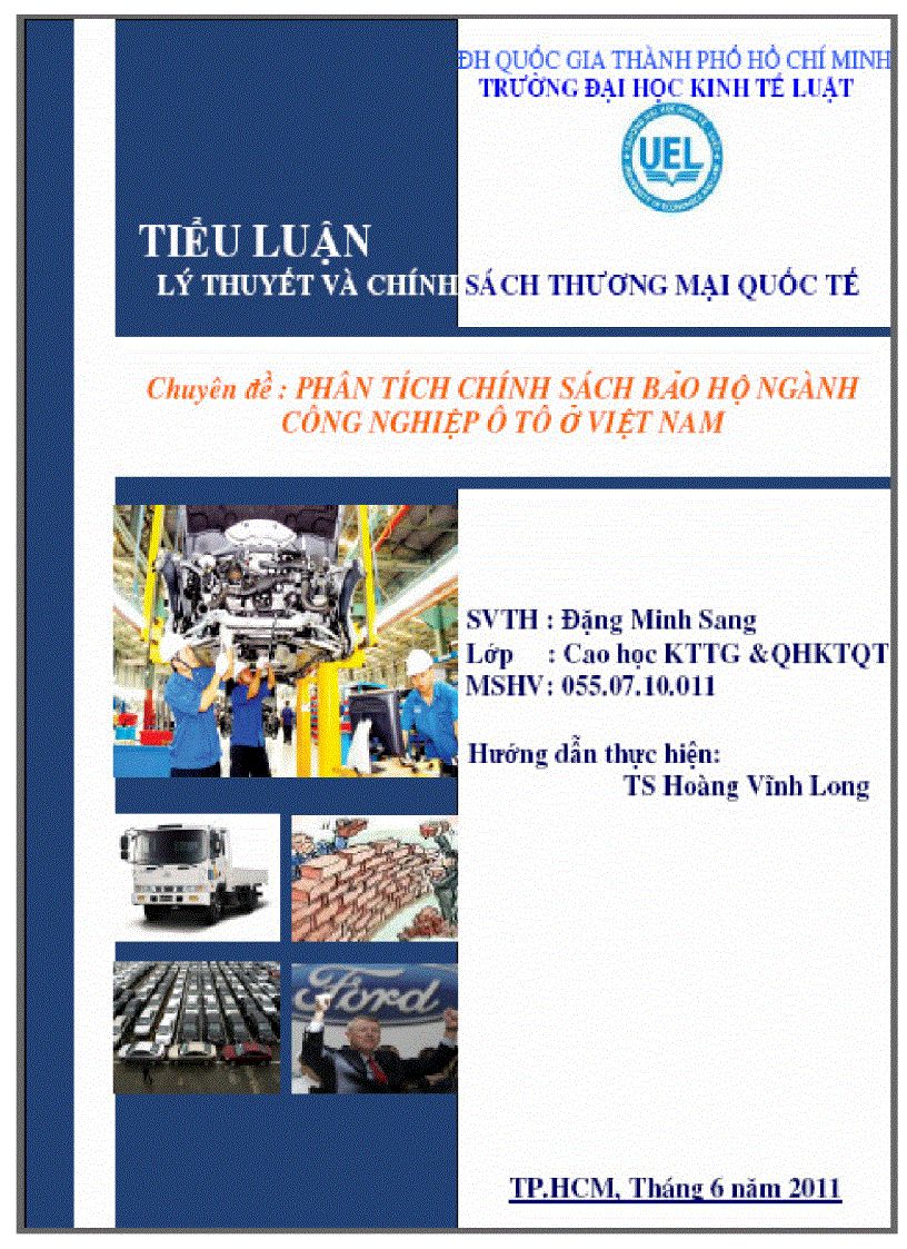 image for page Phân tích chính sách bảo hộ ngành công nghiệp ô tô ở Việt Nam