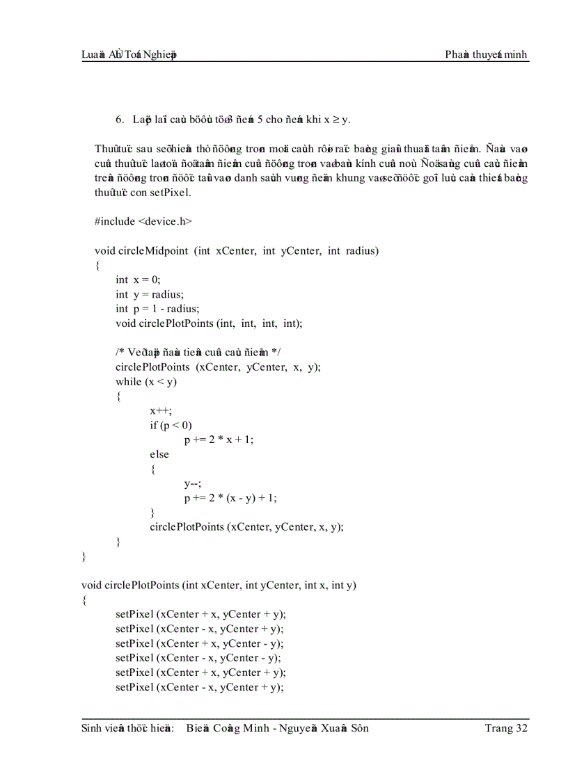 image for page Cơ sở toán học trong đồ hoạ máy tính