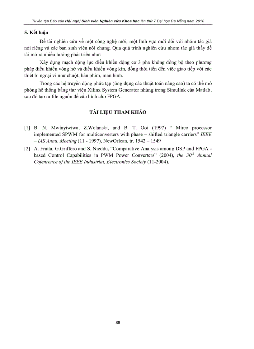 image for page Nghiên cứu và ứng dụng fpga trong điều khiển tốc độ động cơ 3 pha không đồng bộ sử dụng phương pháp sin pwm