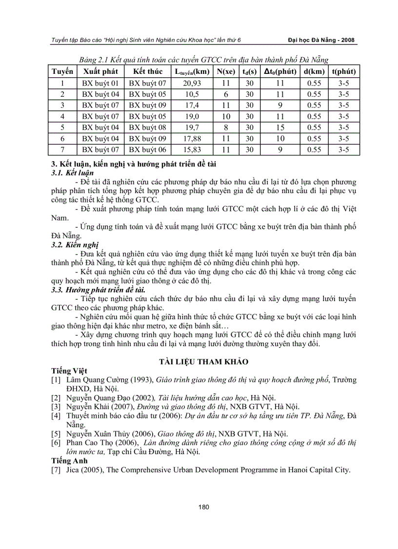 image for page Nghiên cứu quy hoạch mạng lưới giao thông công cộng bằng xe buýt trên địa bàn thành phố đà nẵng