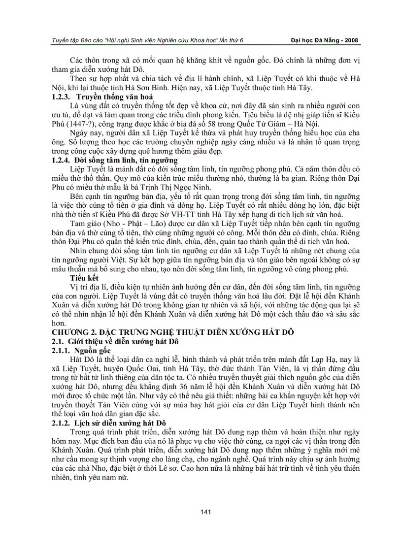 image for page Tìm hiểu nghệ thuật diễn xướng hát dô ở quốc oai hà tây