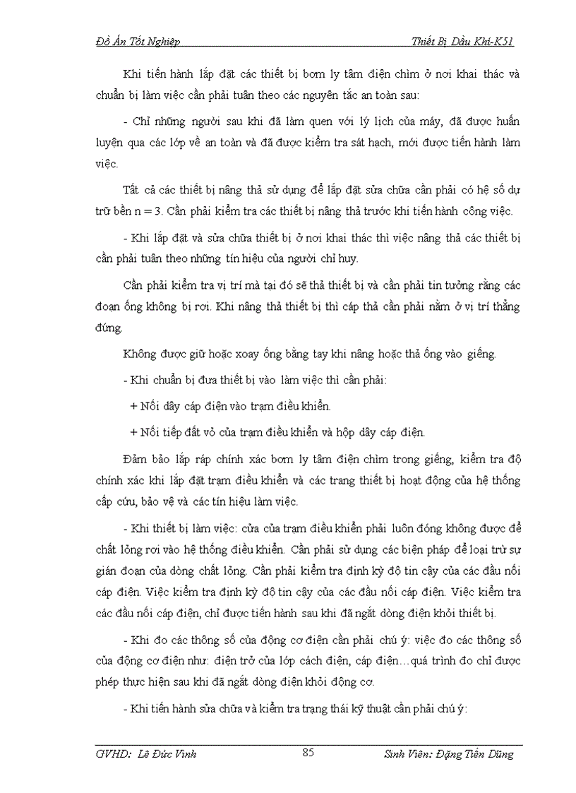 image for page Tính toán lựa chọn bơm ly tâm điện chìm dùng trong khai thác dầu tại giàn khoan MPS 03 mỏ Bạch Hổ