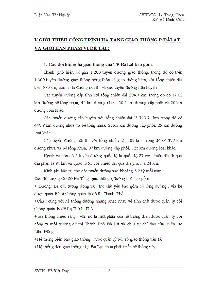 image for page Nghiên cứu xây dựng hệ thống dữ liệu không gian kèm thuộc tính cung cấp thông tin cho công tác quản lý các công trình đô thị tại Thành Phố Đà Lạt