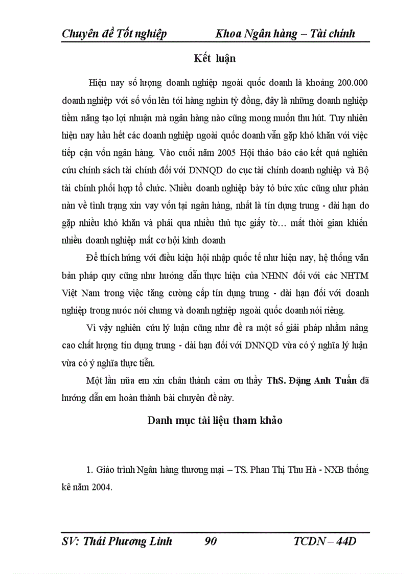 image for page Giải pháp nâng cao chất lượng tín dụng trung dài hạn đối với DNNQD tại ngân hàng công thương chi nhánh Cầu giấy