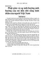 Triết học phật giáo và ảnh hưởng của nó đến đời sống tinh thần ở Việt Nam hiện nay