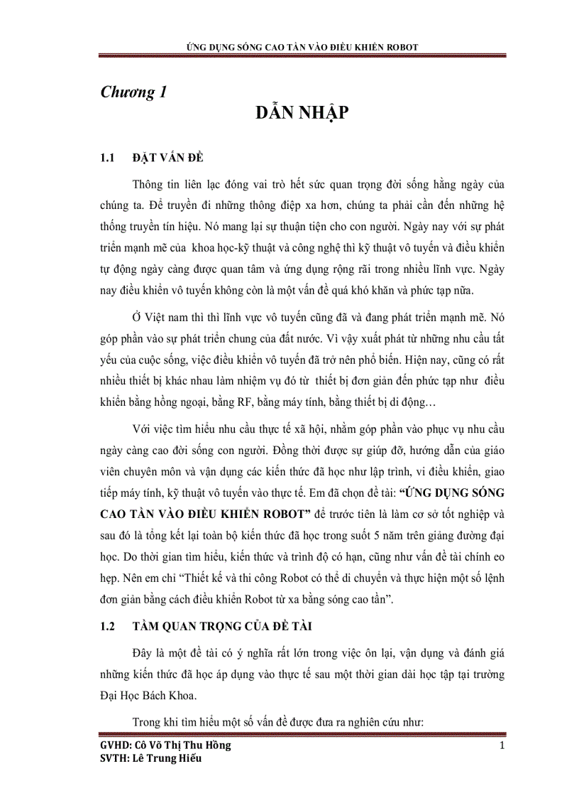 image for page Ứng dụng sóng cao tần vào điều khiển robot