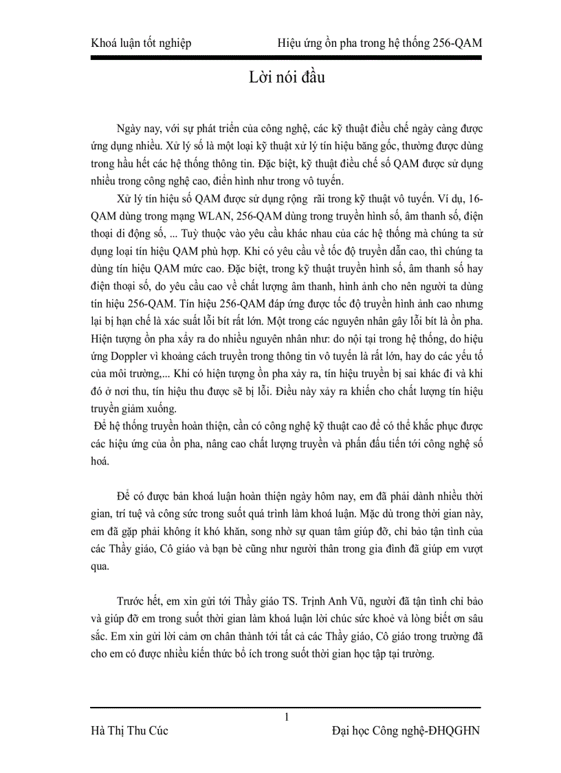 image for page Hiệu ứng ồn pha trong hệ thống 256 QAM