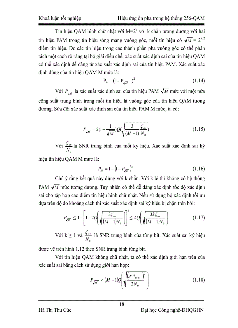 image for page Hiệu ứng ồn pha trong hệ thống 256 QAM