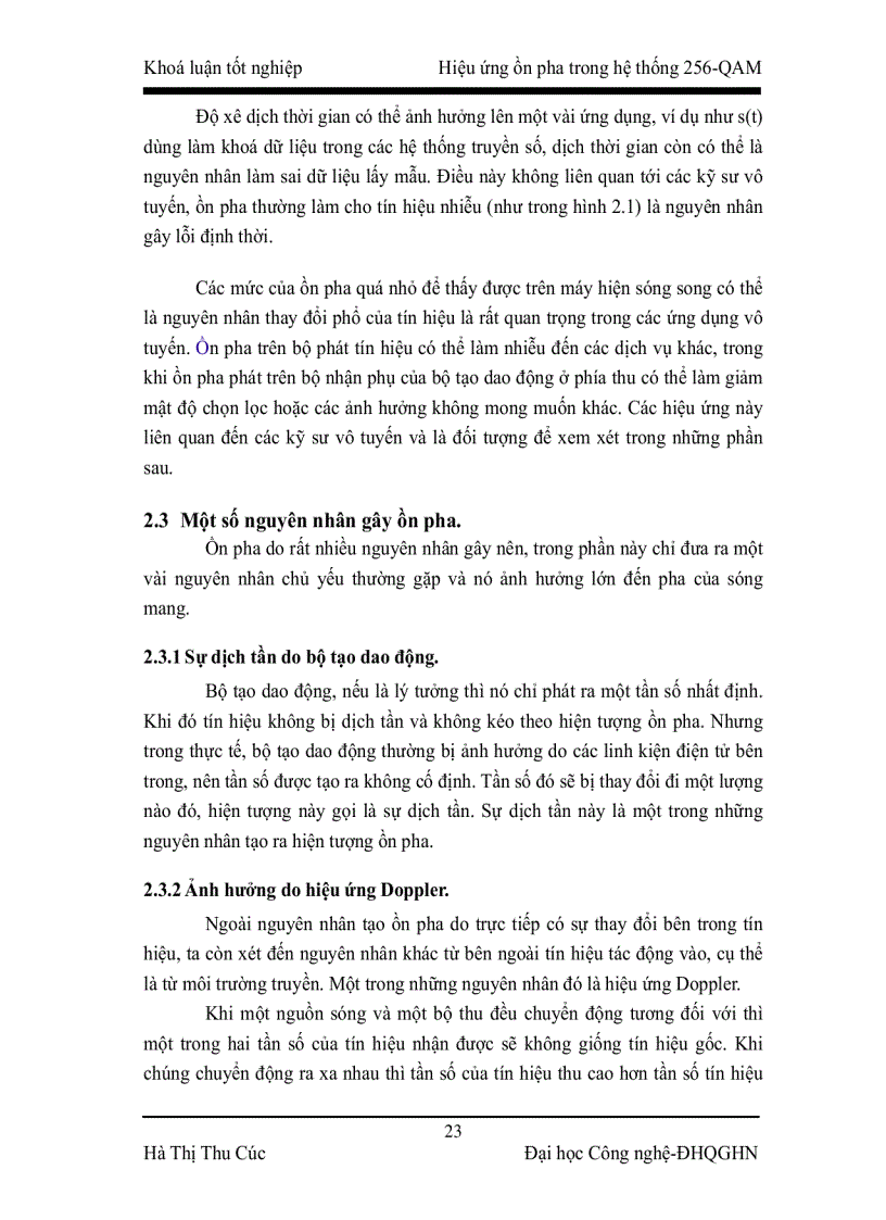 image for page Hiệu ứng ồn pha trong hệ thống 256 QAM