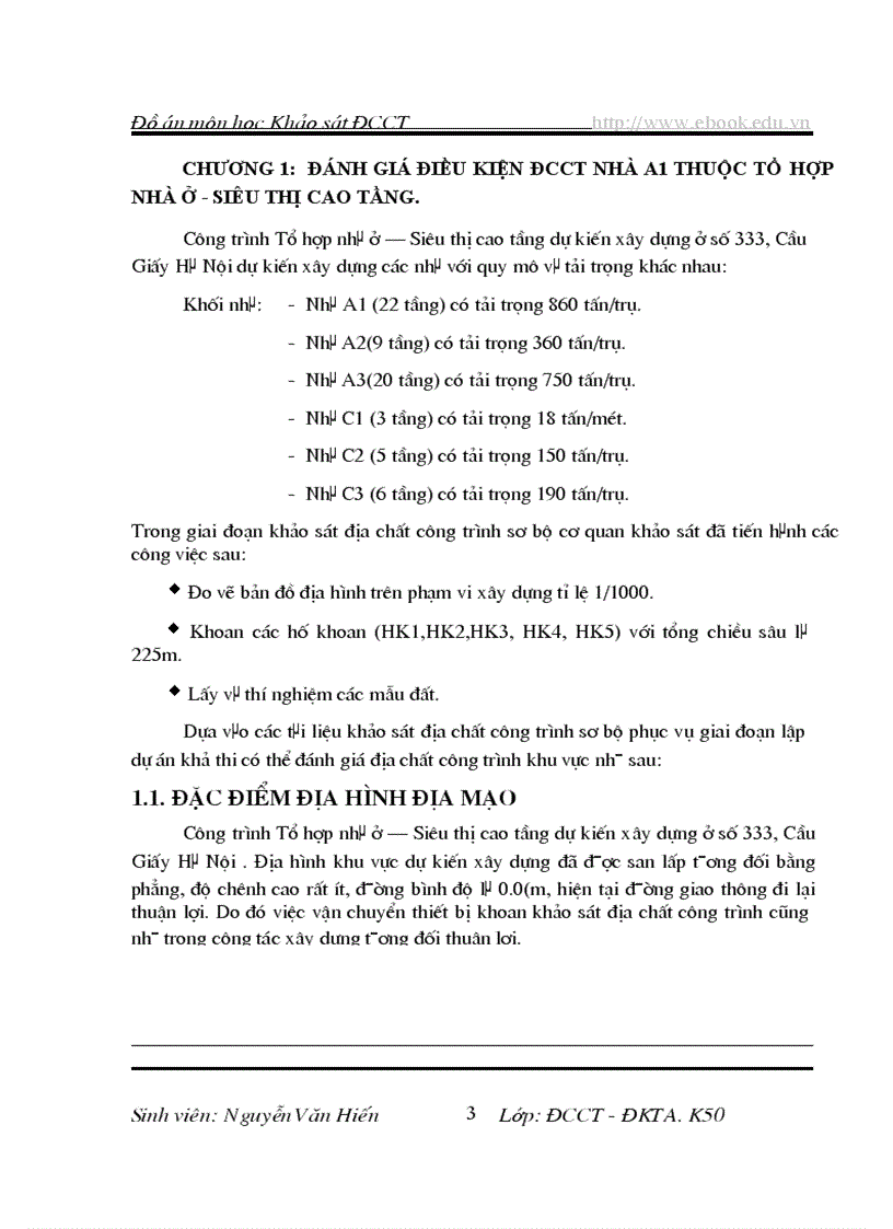 image for page KHẢO SÁT ĐỊA CHẤT CÔNG TRÌNH Đánh giá điều kiện và thiết kế khảo sát địa chất công trình nhà A1 thuộc tổ hợp Nhà ở Siêu thị cao tầng Cầu Giấy Hà Nội