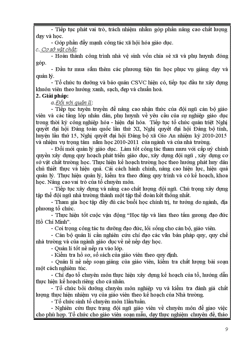 image for page Thực trạng và giải pháp nâng cao chất lượng giáo dục ở đơn vị Trường Tiểu học Gio An