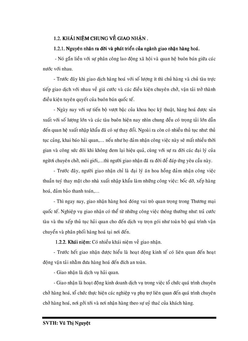 Công tác hoàn thiện nghiệp vụ giao nhận ngoại thương tại công ty Cổ phần giao nhận vận tải U I UNITRAN