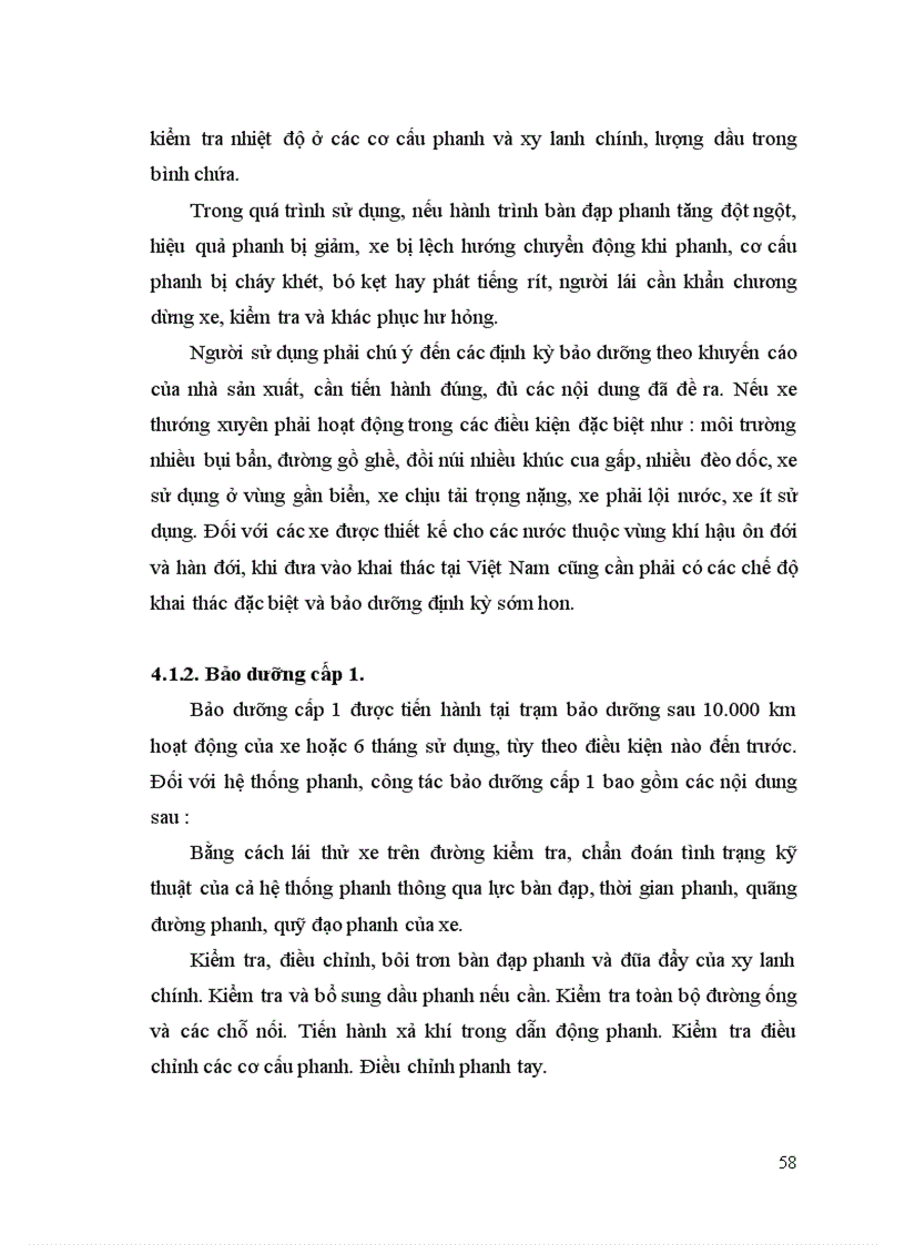 image for page Khai thác hệ thống phanh trên ô tô du lịch