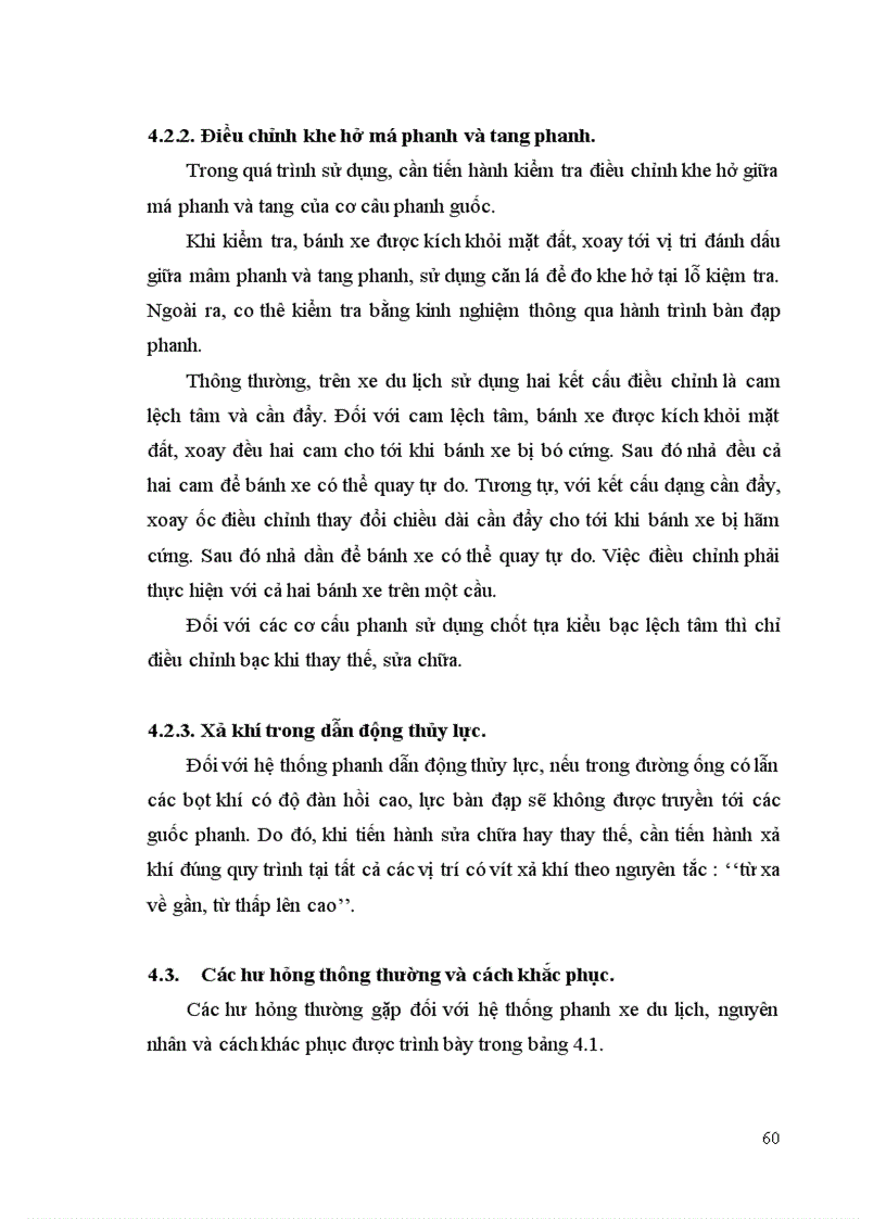 image for page Khai thác hệ thống phanh trên ô tô du lịch