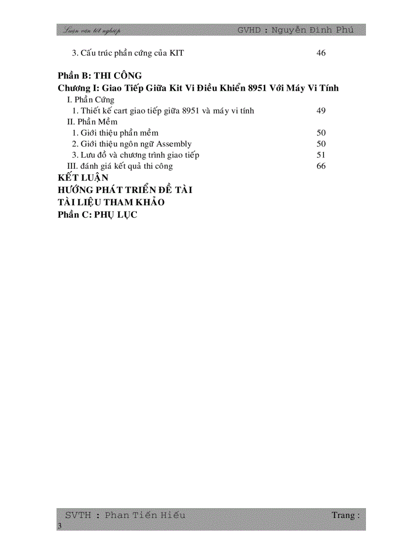 image for page Giao tiếp giữa kit vi điều khiển 8051 với máy tính