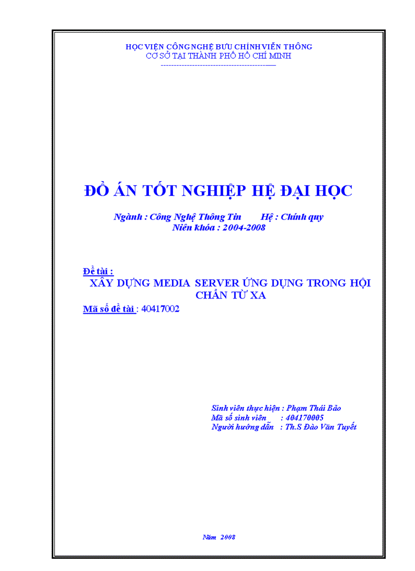 image for page Xây dựng media server ứng dụng trong hội chẩn từ xa